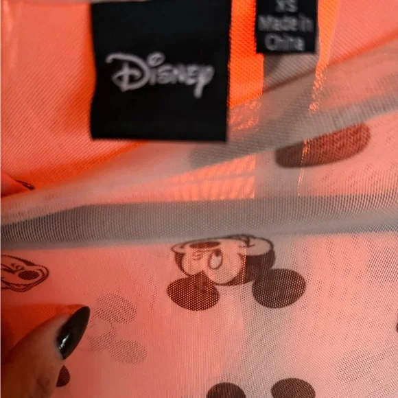 Disney Pink Mickey Mouse sheer Mesh Top - Picture 3 of 6